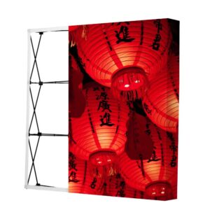 Bildvägg Pop-up Tyg med bildvåg synlig